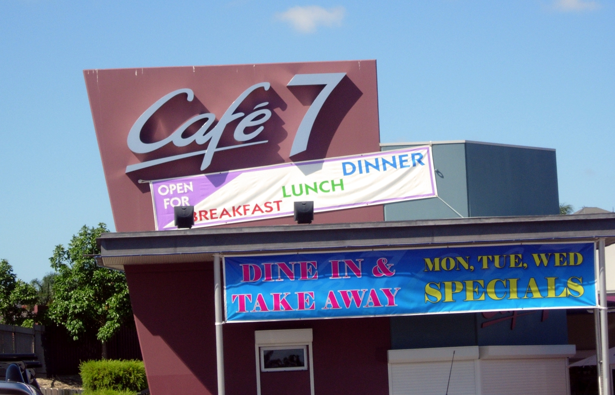 Commercial Building Signage for Café 7 in Perth