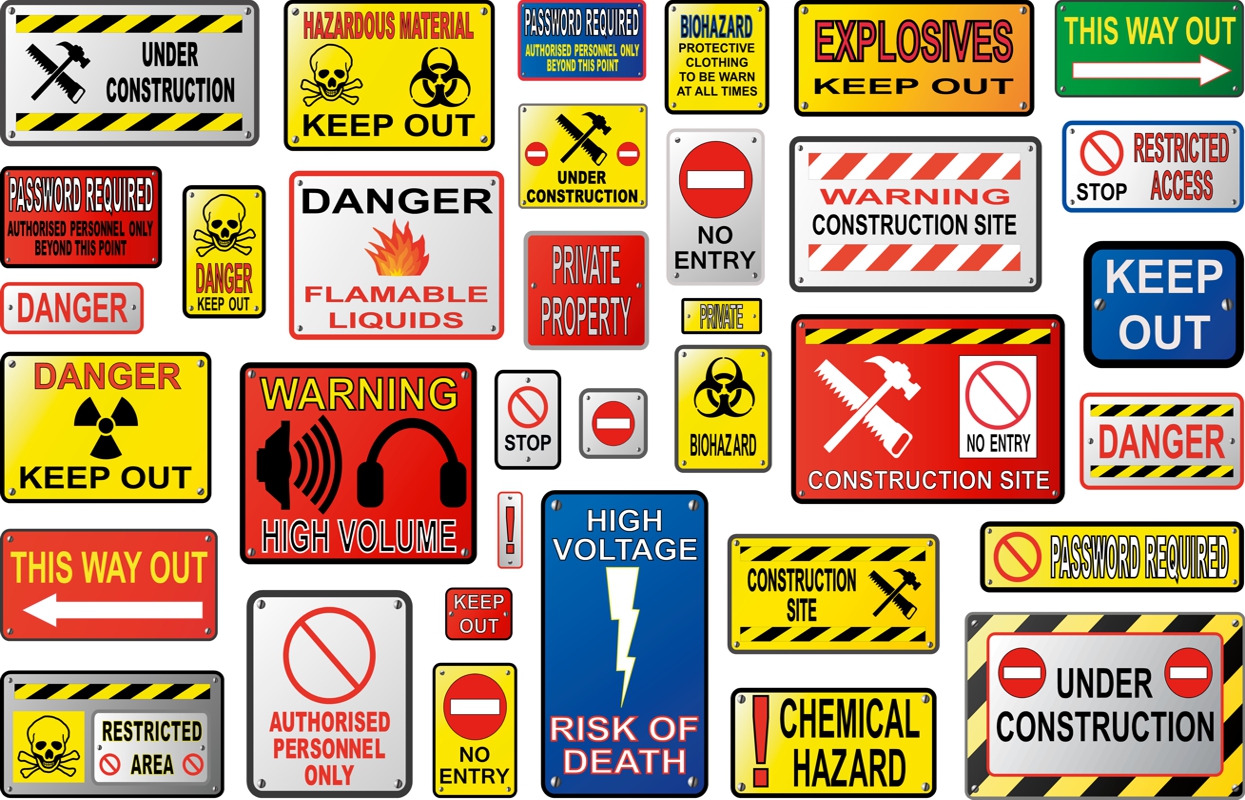 A variety of OHS Signs to choose from