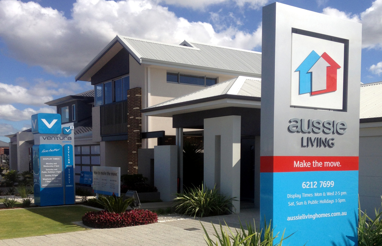 Aussie Living's custom fabricated pylon sign