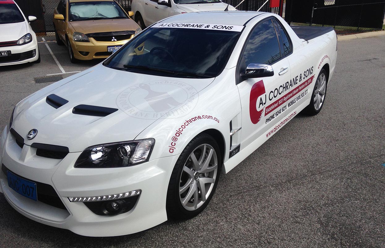 Vehicle signage for painters AJ Cochrane & Sons
