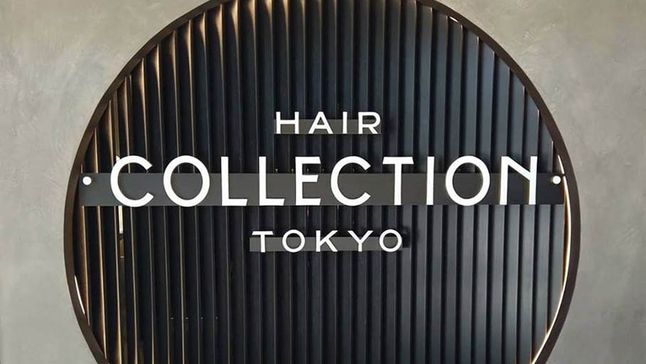 Custom retail signage for Hair Collection Tokyo