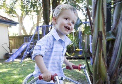 Steptember helps kids like Dan - Child with cerebral palsy.