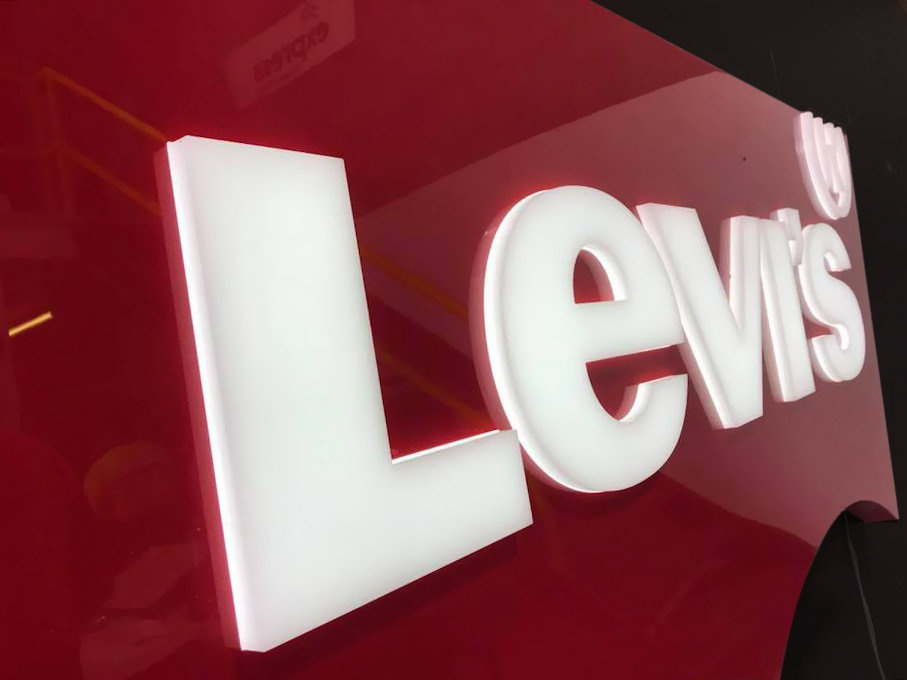Lightbox signage for Levis®