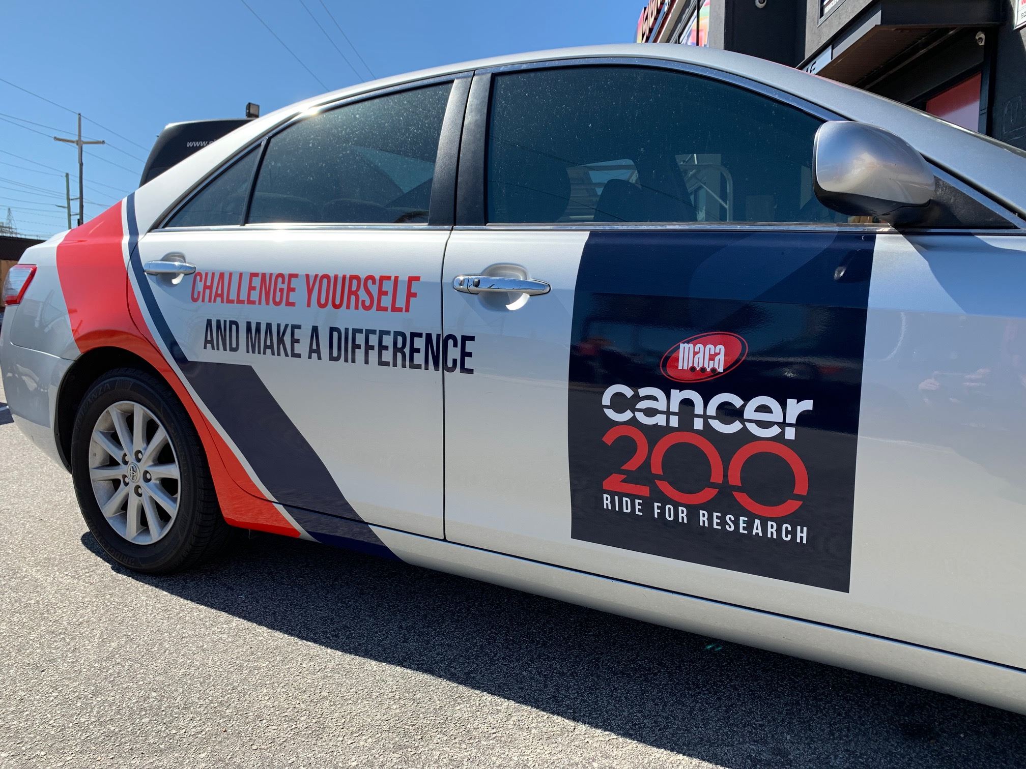 Vehicle graphics for MACA Cancer 200