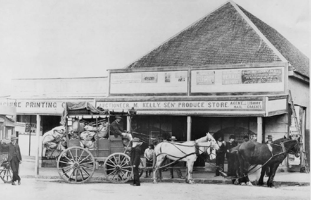 Old photo of the Tenterfield general store.