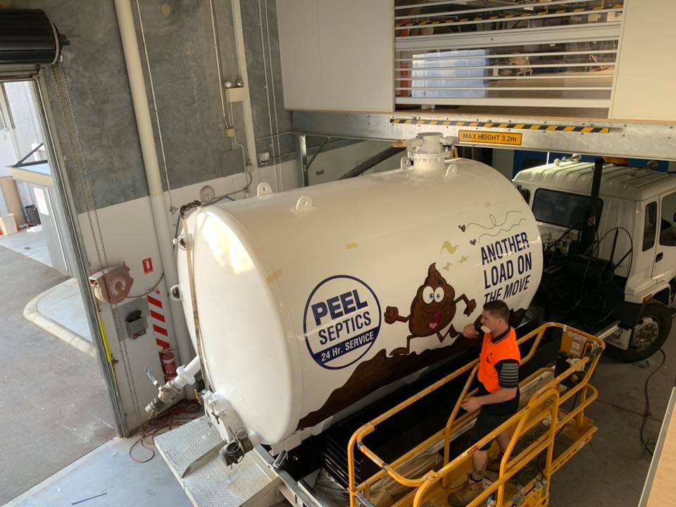 Peel Septics vehicle wrap