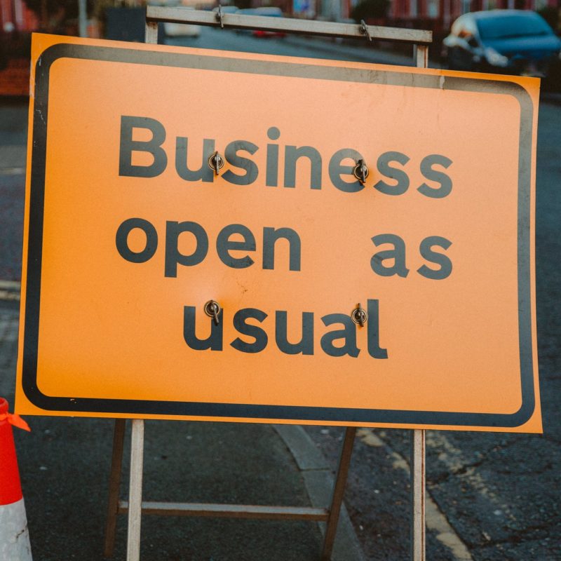 It's business as usual at Sign Here Signs