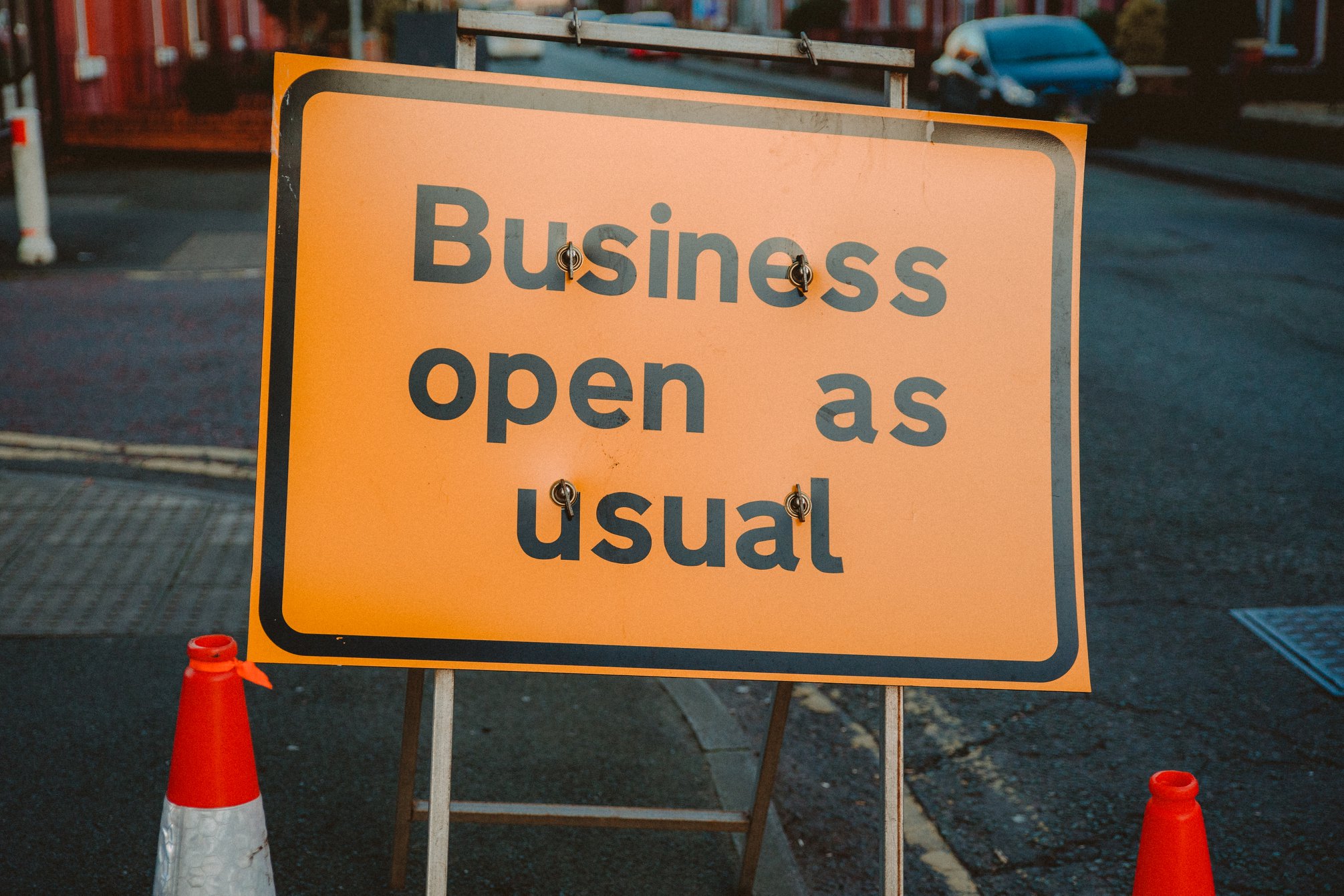 It's business as usual at Sign Here Signs