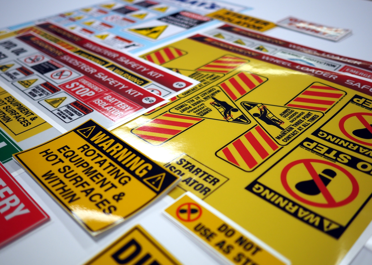 Range of safety signage