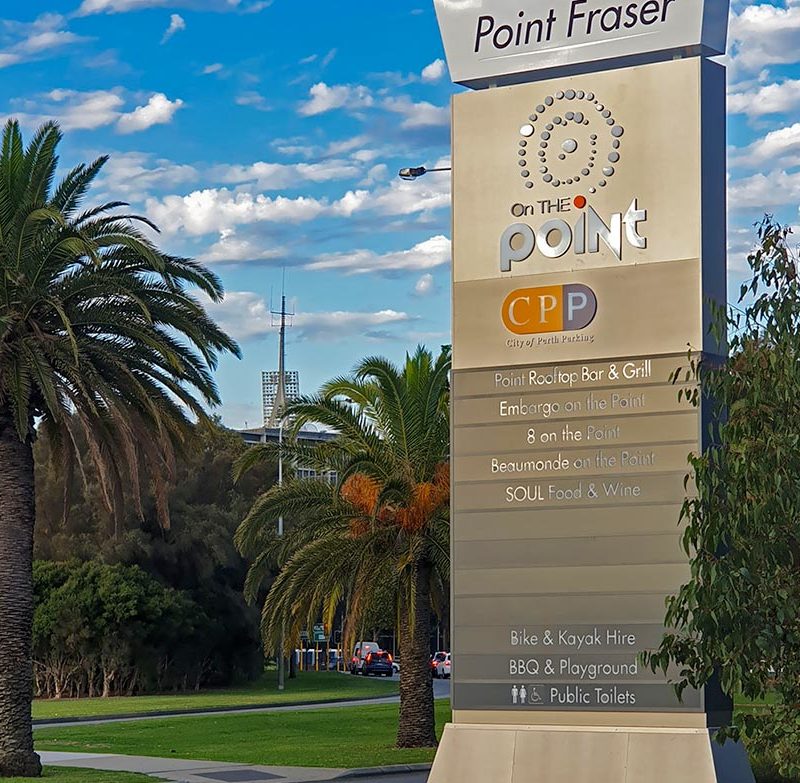 Pylon sign at Point Fraser