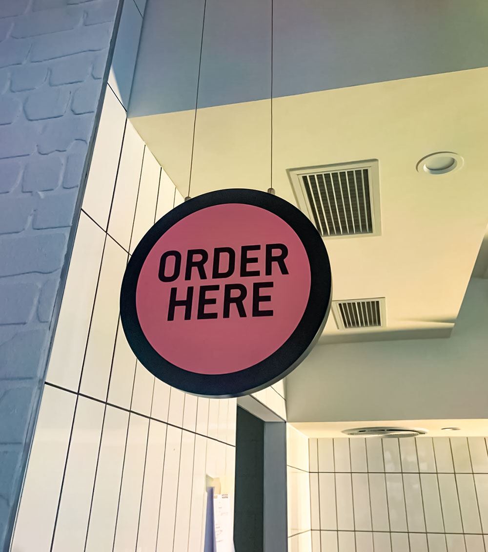 Zambrero interior lightbox, Perth WA