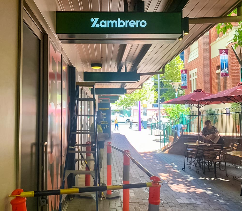 Zambrero lightboxes, Perth WA