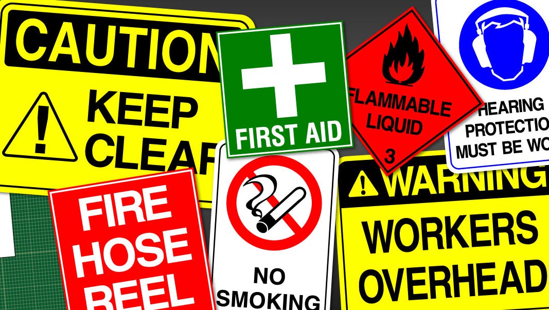 What are the 3 main safety signs?