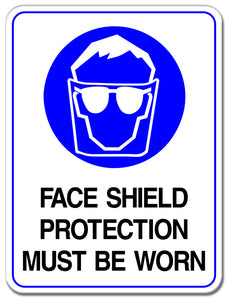 Face shield must be worn