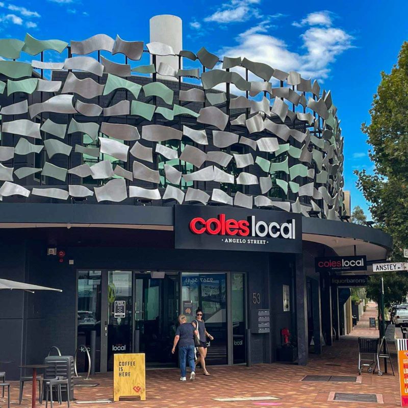 Angelo St Coles supermarket exterior signage and entrance